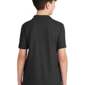 Back view of Youth Silk Touch Polo