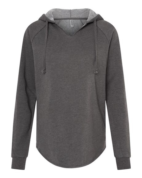 Front view of Women S Lightweight California Wave Wash Hooded Sweatshirt