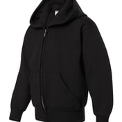 Side view of EcoSmart® Youth Full-Zip Hooded Sweatshirt