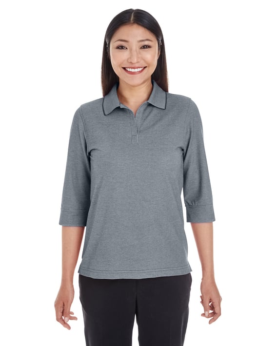 Front view of Ladies’ Pima-Tech Oxford Piqué Polo