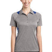 Front view of Ladies Heather Colorblock Contender Polo