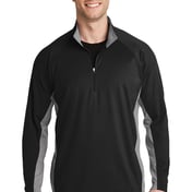 Front view of Sport-Wick® Stretch Contrast 1/4-Zip Pullover