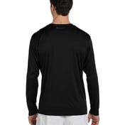 Back view of Adult 4.1 Oz. Double Dry® Long-Sleeve Interlock T-Shirt