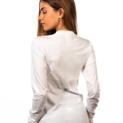 Back view of Unisex Ideal Heavyweight Long-Sleeve T-Shirt
