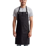 Front view of Barley Stitch Recycled Bib Apron With Pockets