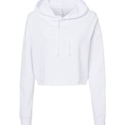 Front view of Women S Lightweight Crop Hooded Sweatshirt