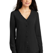 Front view of Women’s Long Sleeve Button-Front Blouse