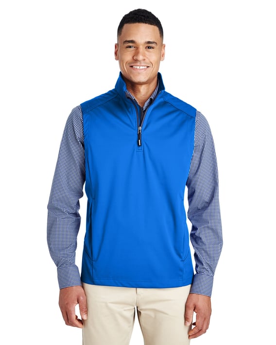 Front view of Men’s Techno Lite Three-Layer Knit Tech-Shell Quarter-Zip Vest