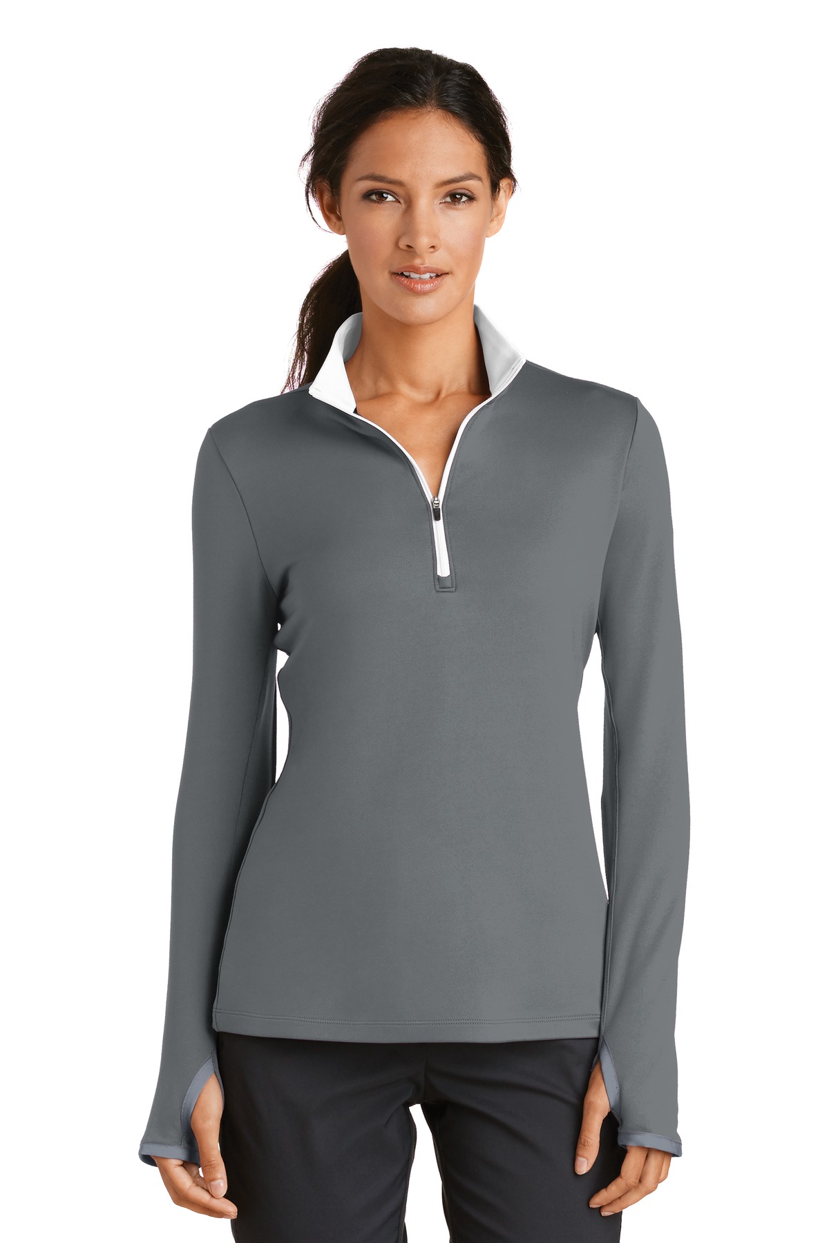 Front view of Women’s Dri-FIT Stretch 1/2-Zip Cover-Up