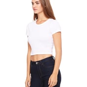 Side view of Ladies’ Poly-Cotton Crop T-Shirt