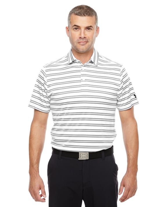 Front view of Tech Stripe Polo