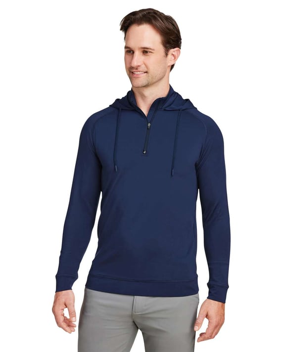 Front view of Vandyke Quarter-Zip Pullover Hooded Sweatshirt