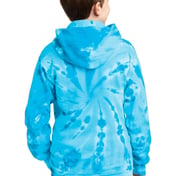 Back view of Youth Tie-Dye Pullover Hooded Sweatshirt