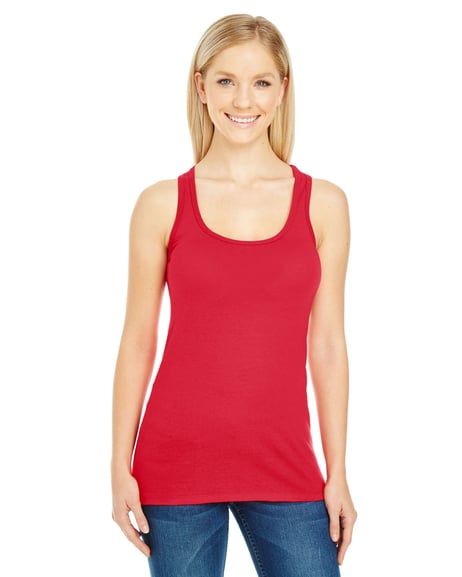 Front view of Ladies' Spandex Performance Racer Tank