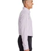 Side view of CrownLux Performance® Micro Windowpane Woven Dress Shirt