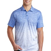 Front view of Ombre Heather Polo