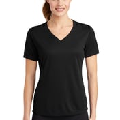 Front view of Ladies PosiCharge® RacerMesh® V-Neck Tee