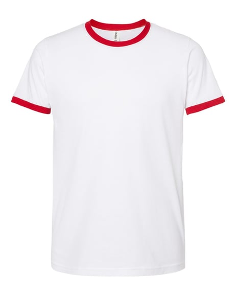 Front view of Fine Jersey Ringer T-Shirt