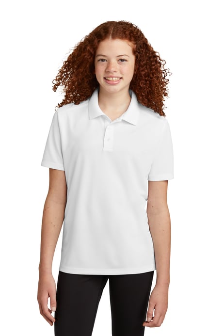 Front view of Youth UV Micropique Polo