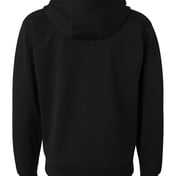 Back view of Poly-Tech Full-Zip Hooded Sweatshirt