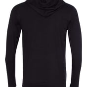 Back view of Softstyle® Lightweight Hooded Long Sleeve T-Shirt