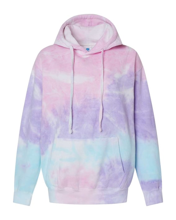 Front view of Youth Tie-Dyed Hooded Sweatshirt