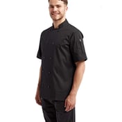 Side view of Short Sleeve Recycled Chef Coat