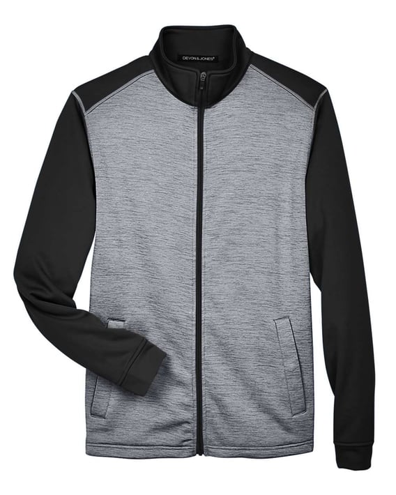 Front view of Newbury Colorblock Mélange Fleece Full-Zip Jacket