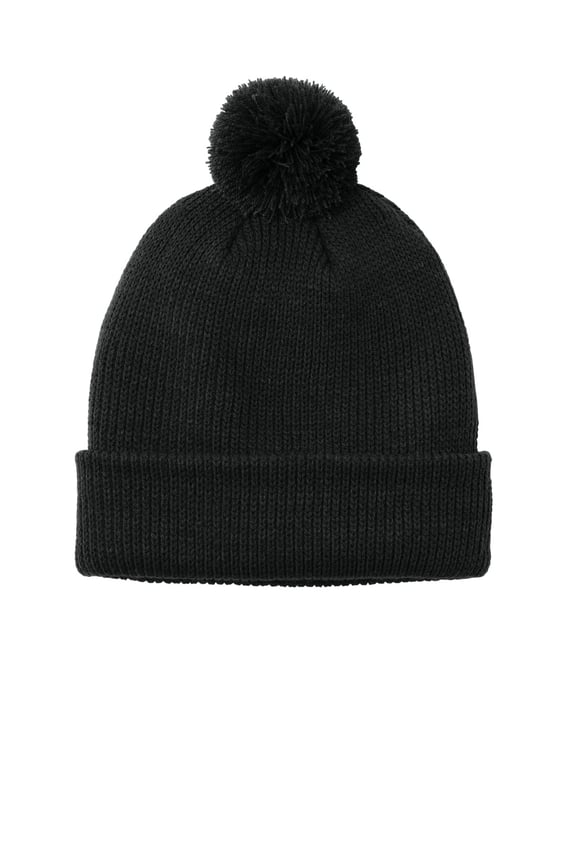 Front view of Cozy Pom Beanie
