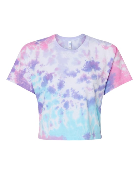 Front view of Women’s Tie-Dyed Crop T-Shirt