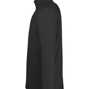 Side view of Fusion ChromaSoft™ Pique Quarter-Zip Pullover