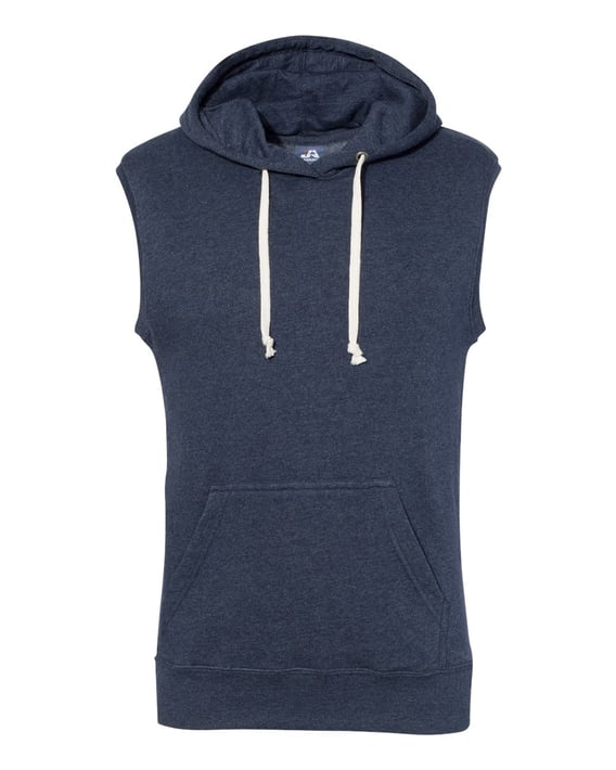 Front view of Triblend Sleeveless Hooded Sweatshirt