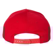 Back view of Premium Five-Panel Curved Visor Snapback Cap
