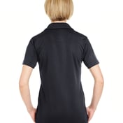 Back view of Ladies’ Platinum Performance Jacquard Polo WithTempControl Technology