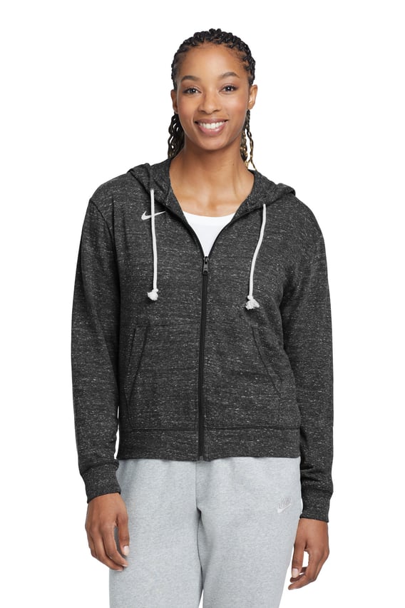 Front view of Women’s Gym Vintage Full-Zip Hoodie