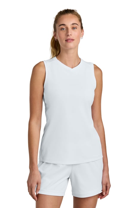Front view of Women's Club Sleeveless V-Neck