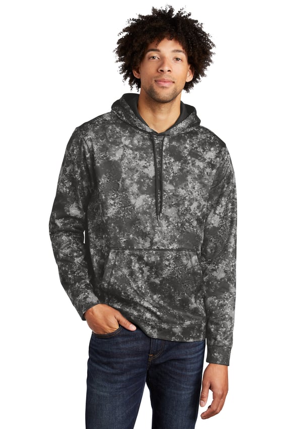 Front view of Sport-Wick® Mineral Freeze Fleece Hooded Pullover