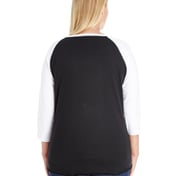 Back view of Ladies’ Curvy Baseball T-Shirt