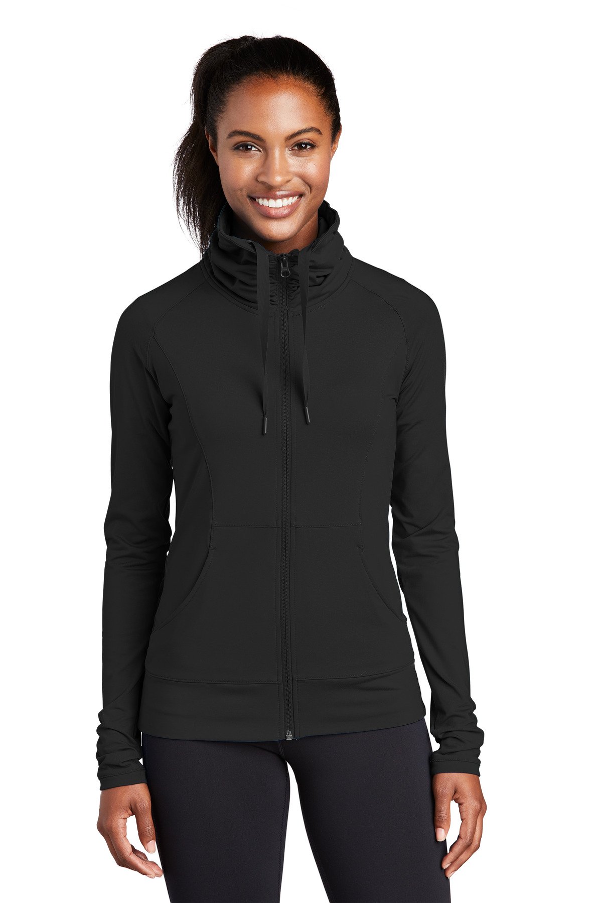 Front view of Ladies Sport-Wick® Stretch Full-Zip Jacket