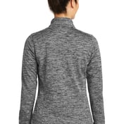 Back view of Ladies PosiCharge® Electric Heather Soft Shell Jacket