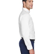 Side view of Men’s Crown Collection® Solid Broadcloth Woven Shirt