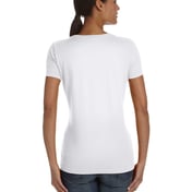 Back view of Ladies’ HD Cotton™ V-Neck T-Shirt