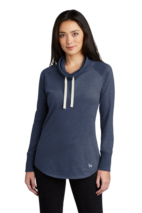 Front view of Women’s Sueded Cotton Blend Cowl Tee