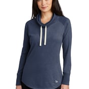 Front view of Women’s Sueded Cotton Blend Cowl Tee