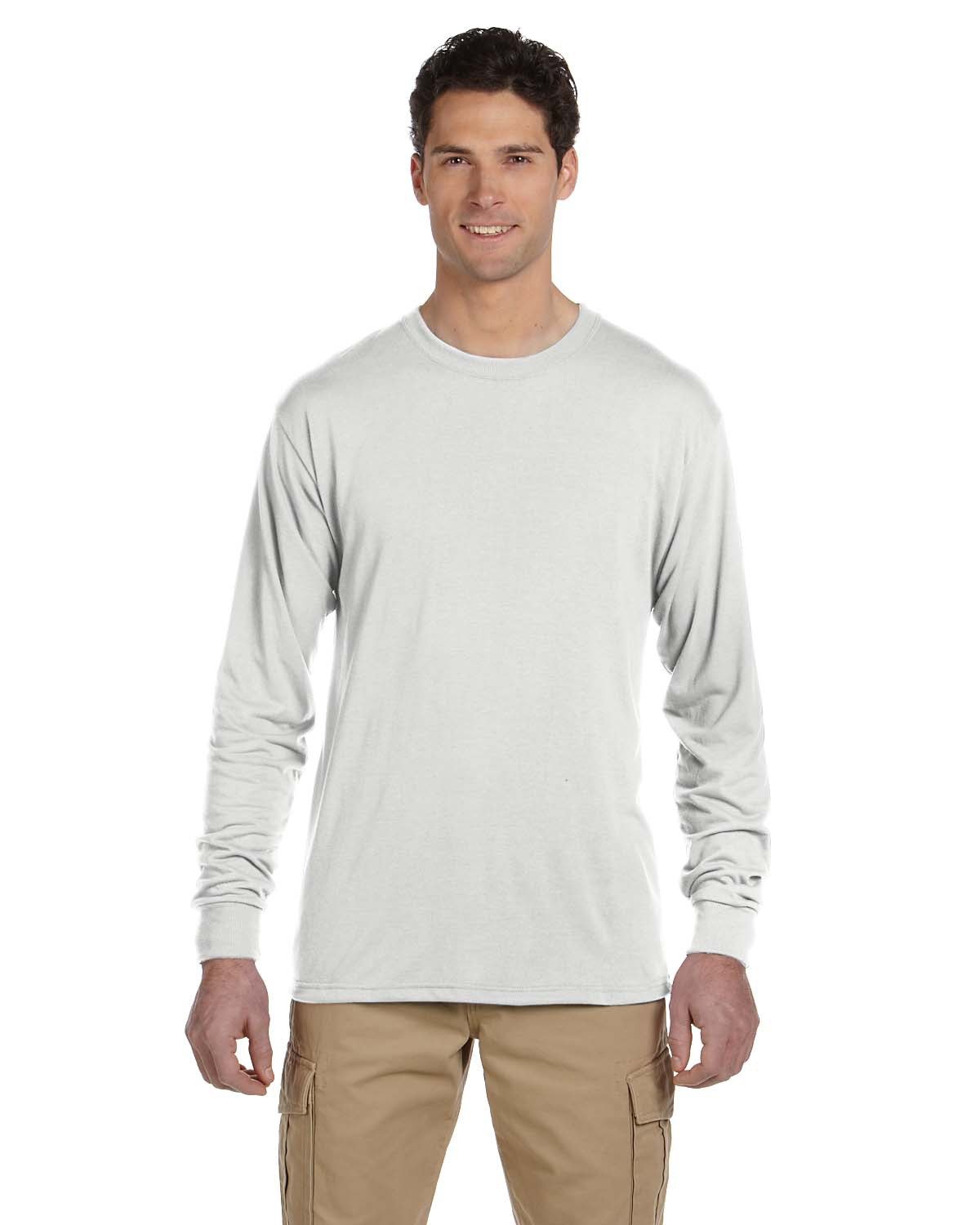 Front view of Adult DRI-POWER® SPORT Long-Sleeve T-Shirt