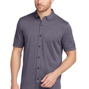 Front view of Gravitate Full-Button Polo