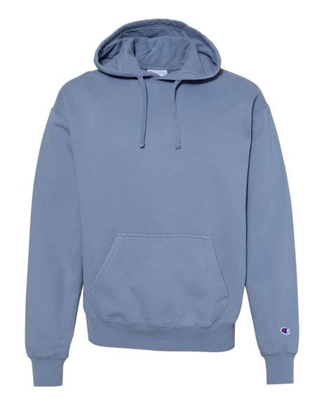 Front view of Garment-Dyed Hooded Sweatshirt
