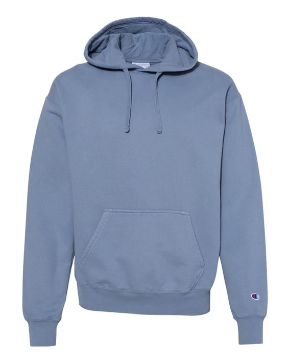 Front view of Garment-Dyed Hooded Sweatshirt
