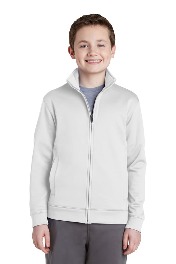 Front view of Youth Sport-Wick&reg; Fleece Full-Zip Jacket