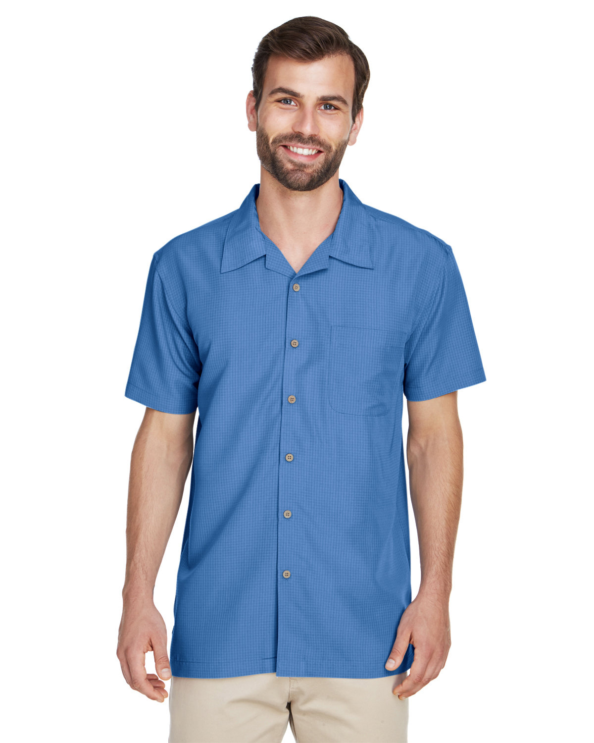 Front view of Men’s Barbados Textured Camp Shirt